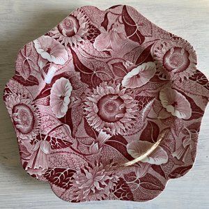 2 Spode Made in England 9 1/4" Flower Shaped Plate